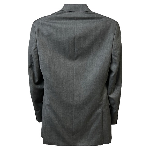 Alfani Blazer Mens 38L Gray Wool Two Button Sport Coat Classic Formal Jacket - Picture 7 of 15